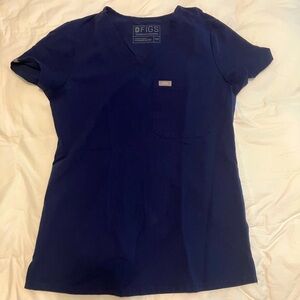 Figs Technical Collection Navy Blue Scrub Top XXS